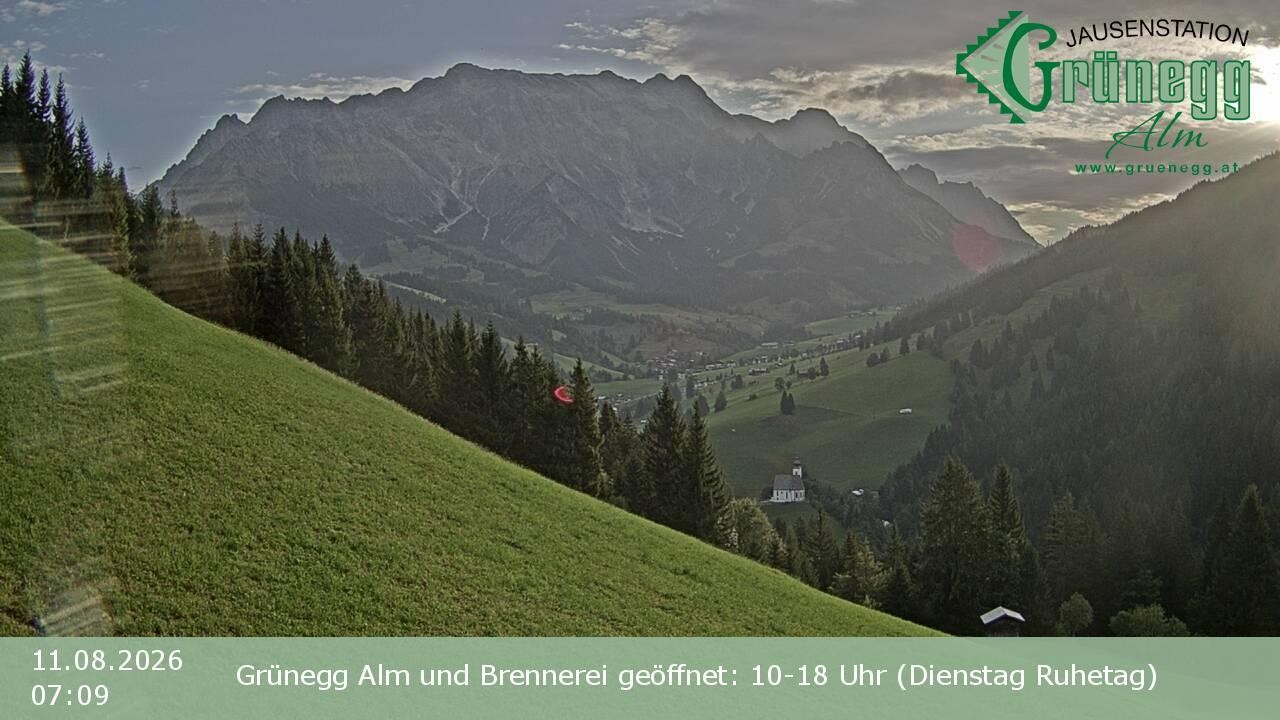 Archiv Foto Webcam Dienten: Ausblick Grünegg Alm