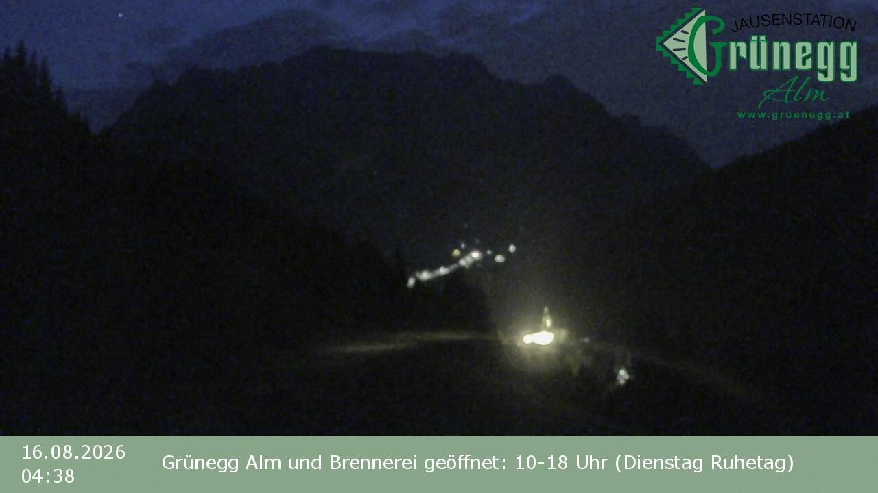 Archived image Webcam Dienten - View Grünegg Alm