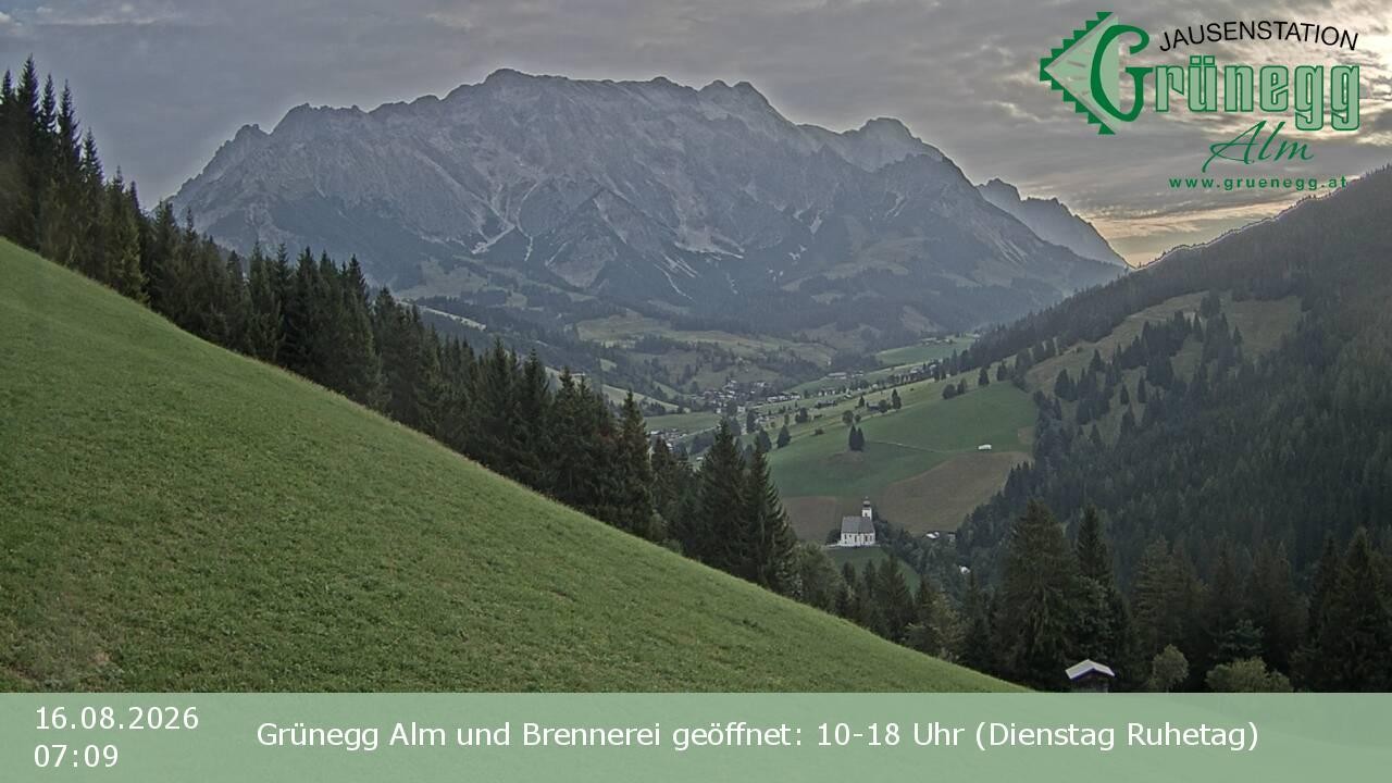 Archived image Webcam Dienten - View Grünegg Alm