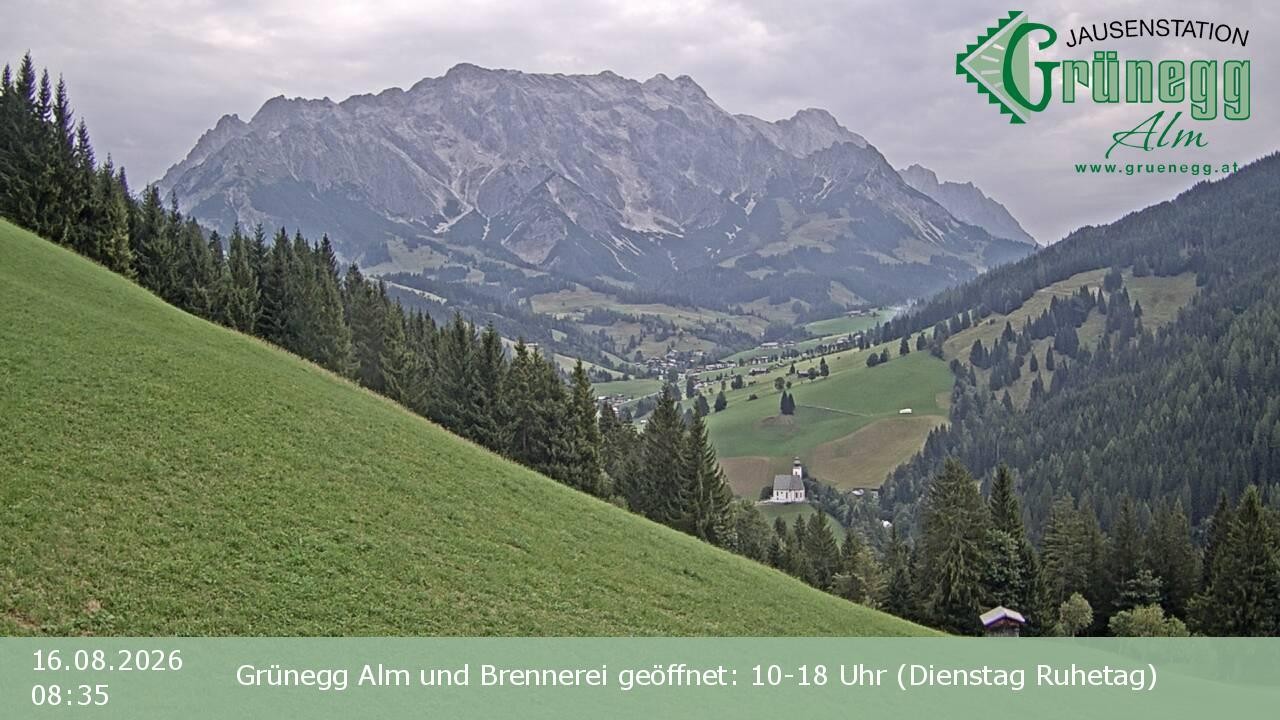 Archived image Webcam Dienten - View Grünegg Alm