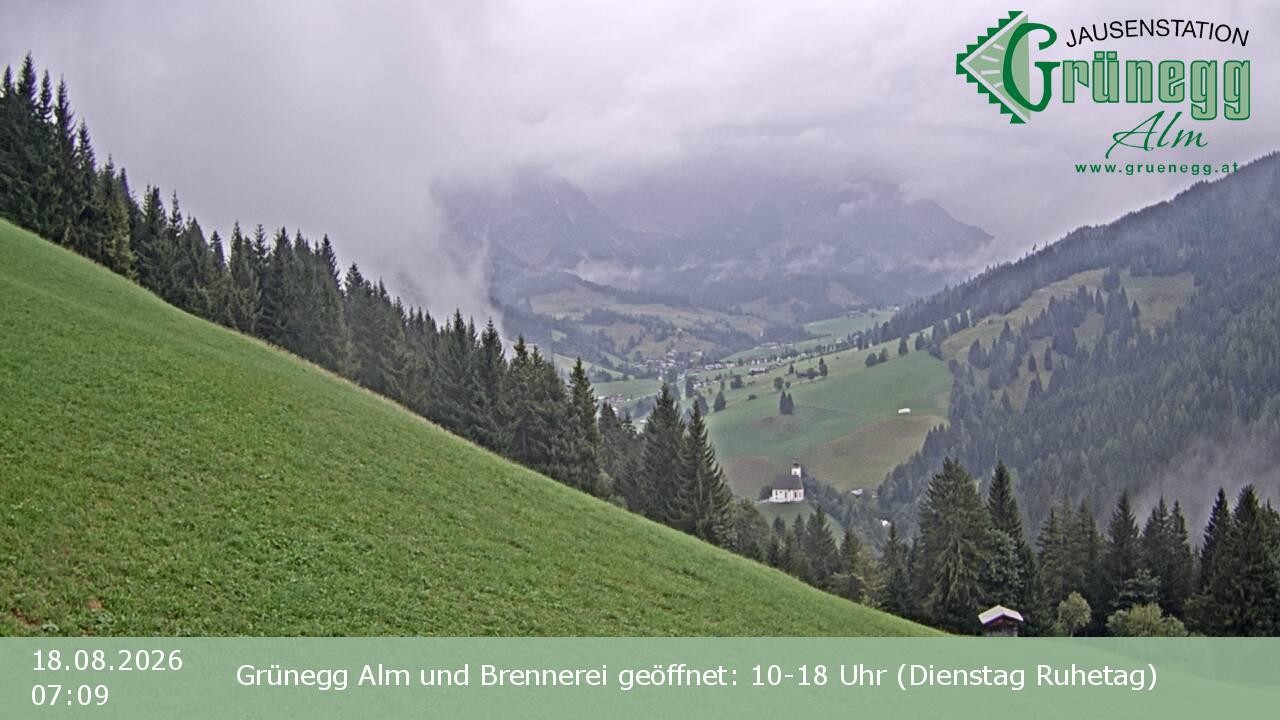 Archiv Foto Webcam Dienten: Ausblick Grünegg Alm
