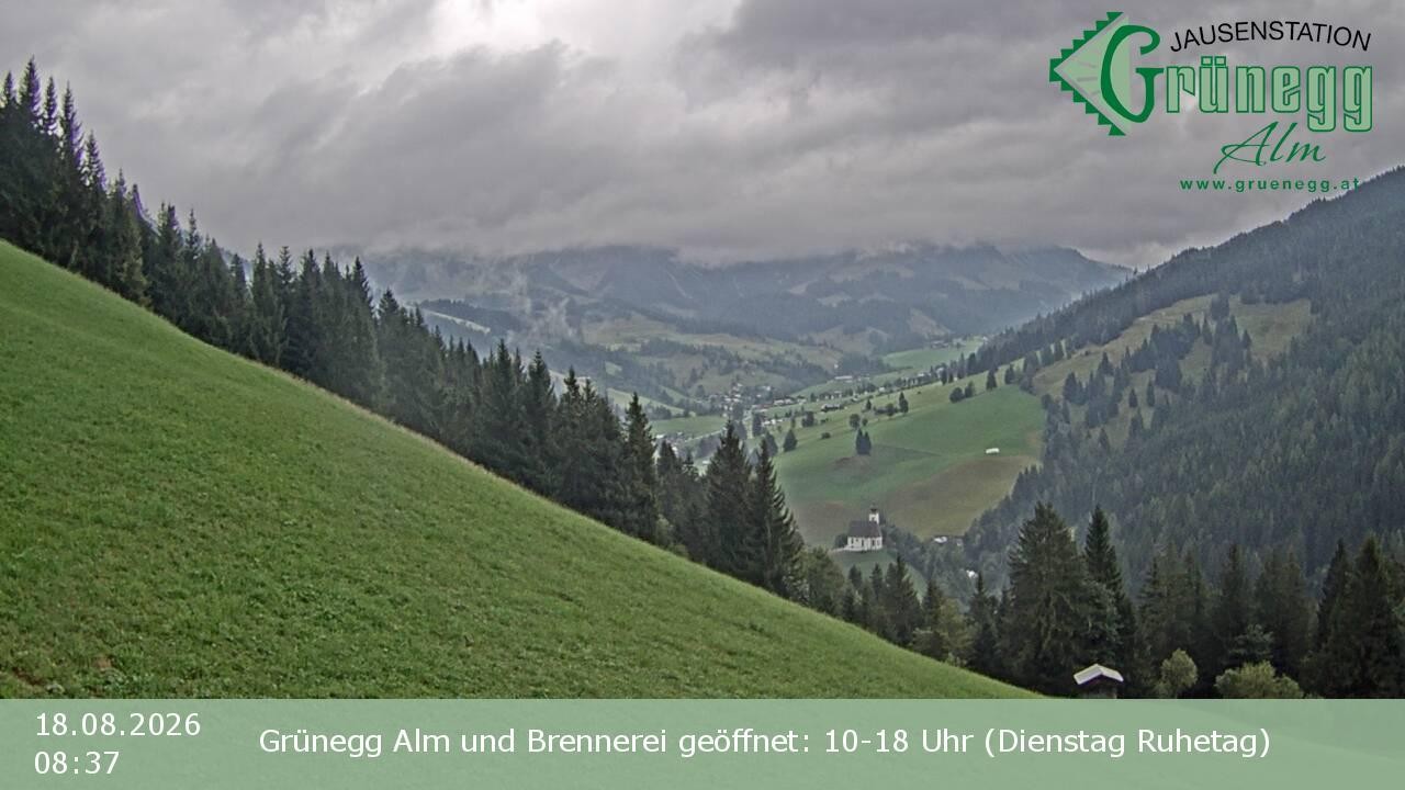Archiv Foto Webcam Dienten: Ausblick Grünegg Alm