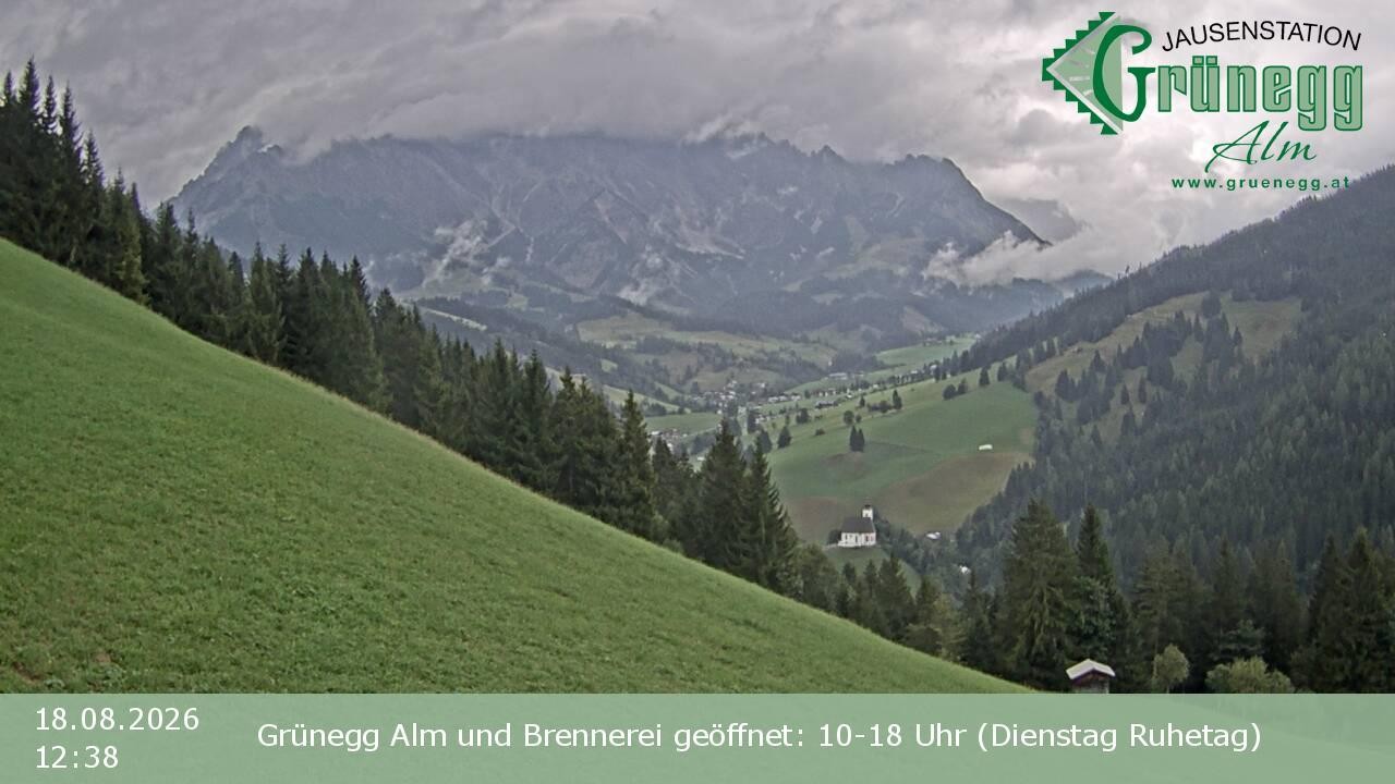 Archiv Foto Webcam Dienten: Ausblick Grünegg Alm
