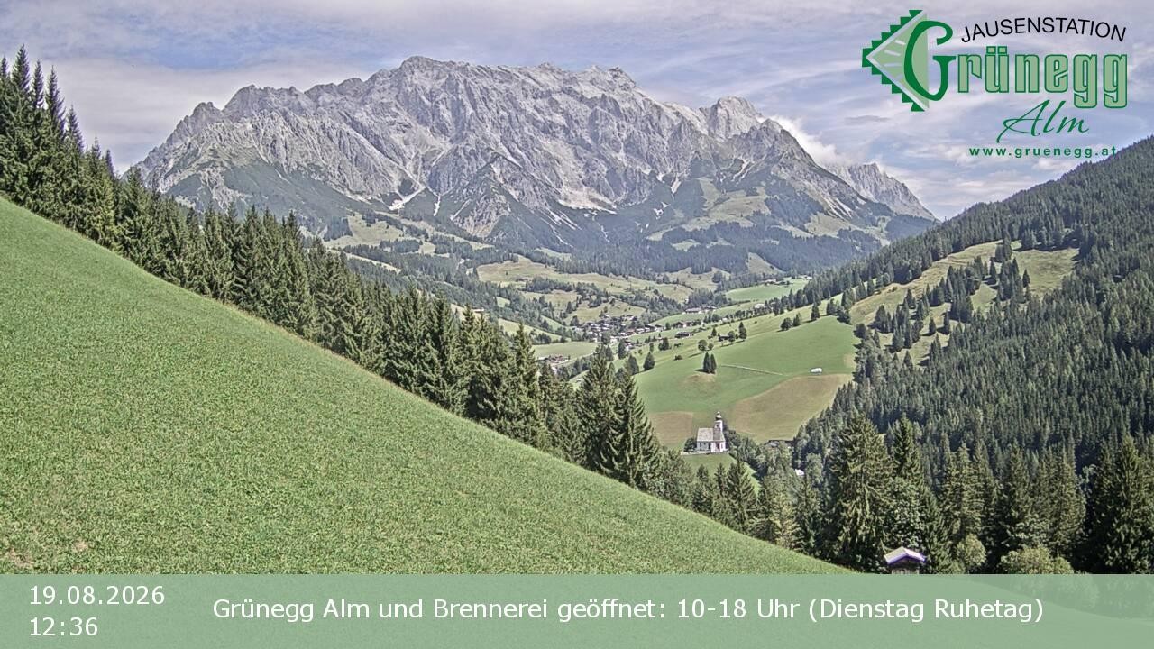Archiv Foto Webcam Dienten: Ausblick Grünegg Alm