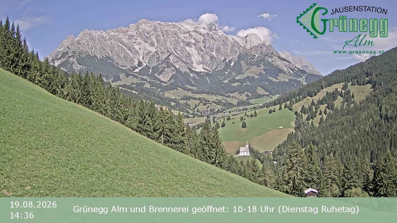Archiv Foto Webcam Dienten: Ausblick Grünegg Alm