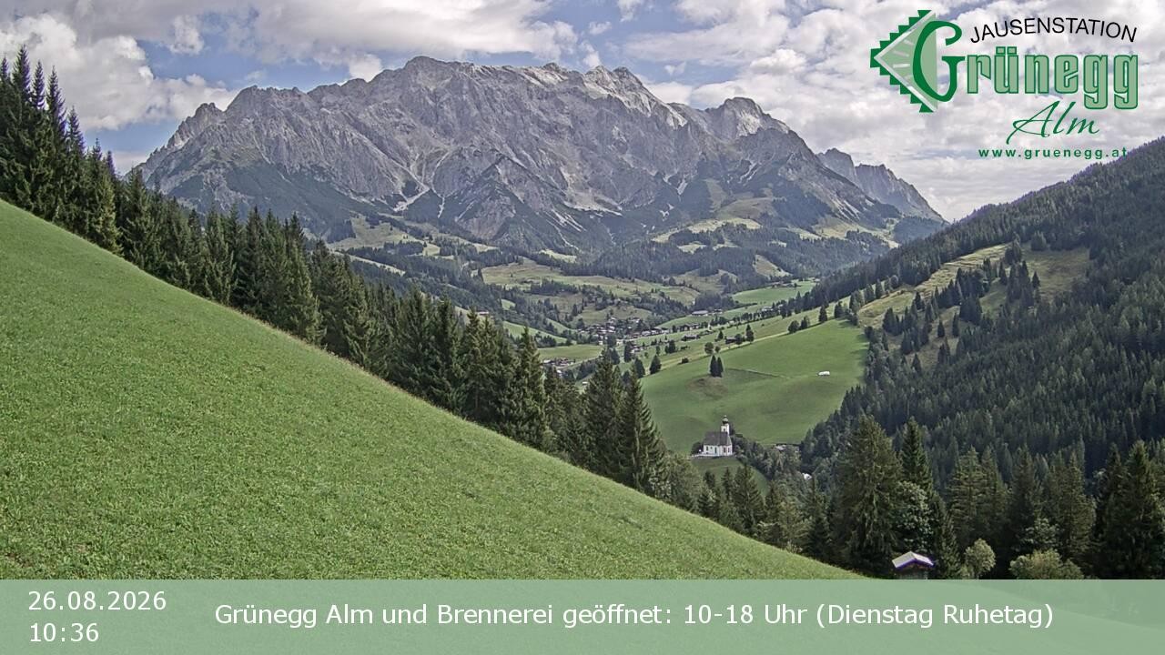 Archiv Foto Webcam Dienten: Ausblick Grünegg Alm