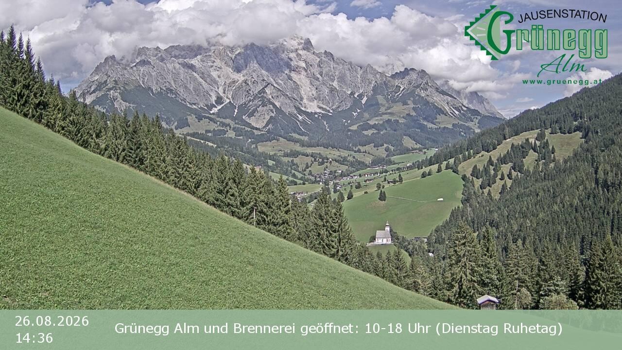 Archived image Webcam Dienten - View Grünegg Alm
