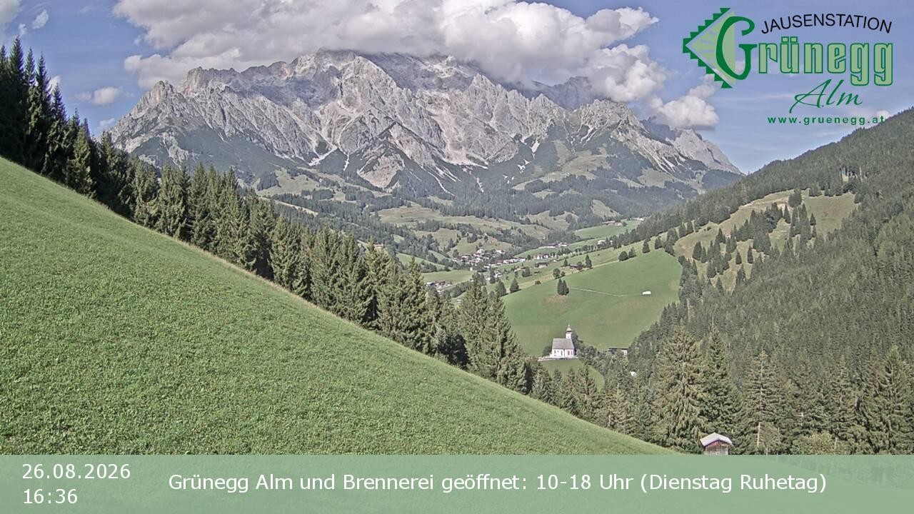 Archived image Webcam Dienten - View Grünegg Alm