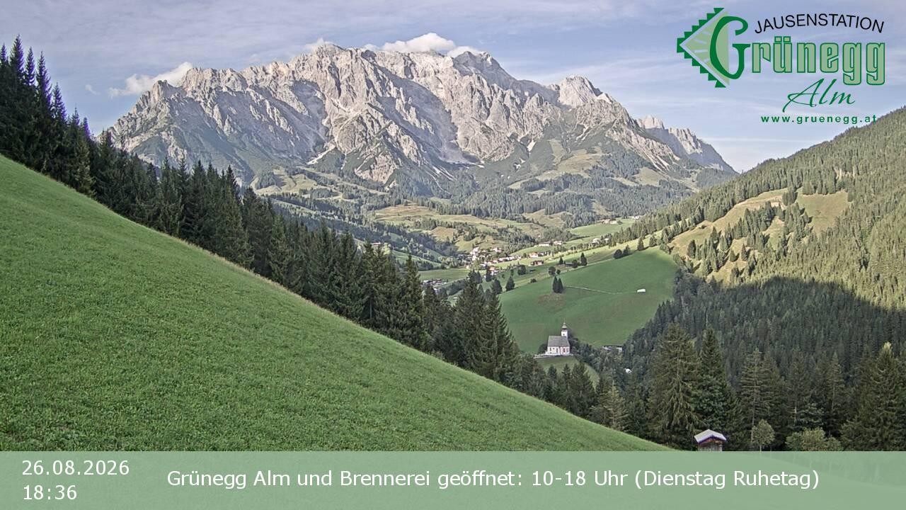 Archived image Webcam Dienten - View Grünegg Alm