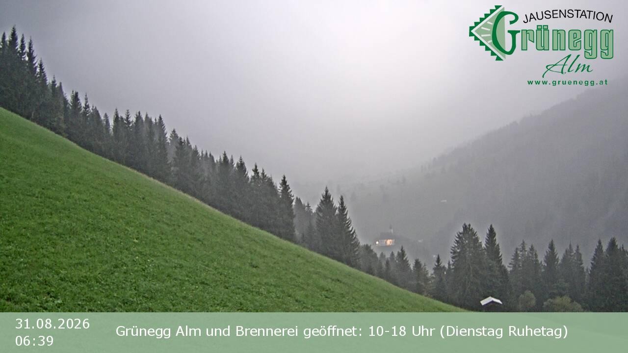 Archived image Webcam Dienten - View Grünegg Alm