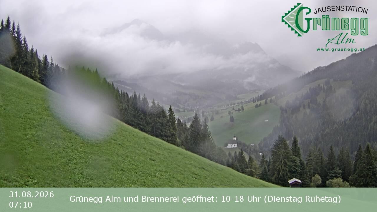 Archived image Webcam Dienten - View Grünegg Alm