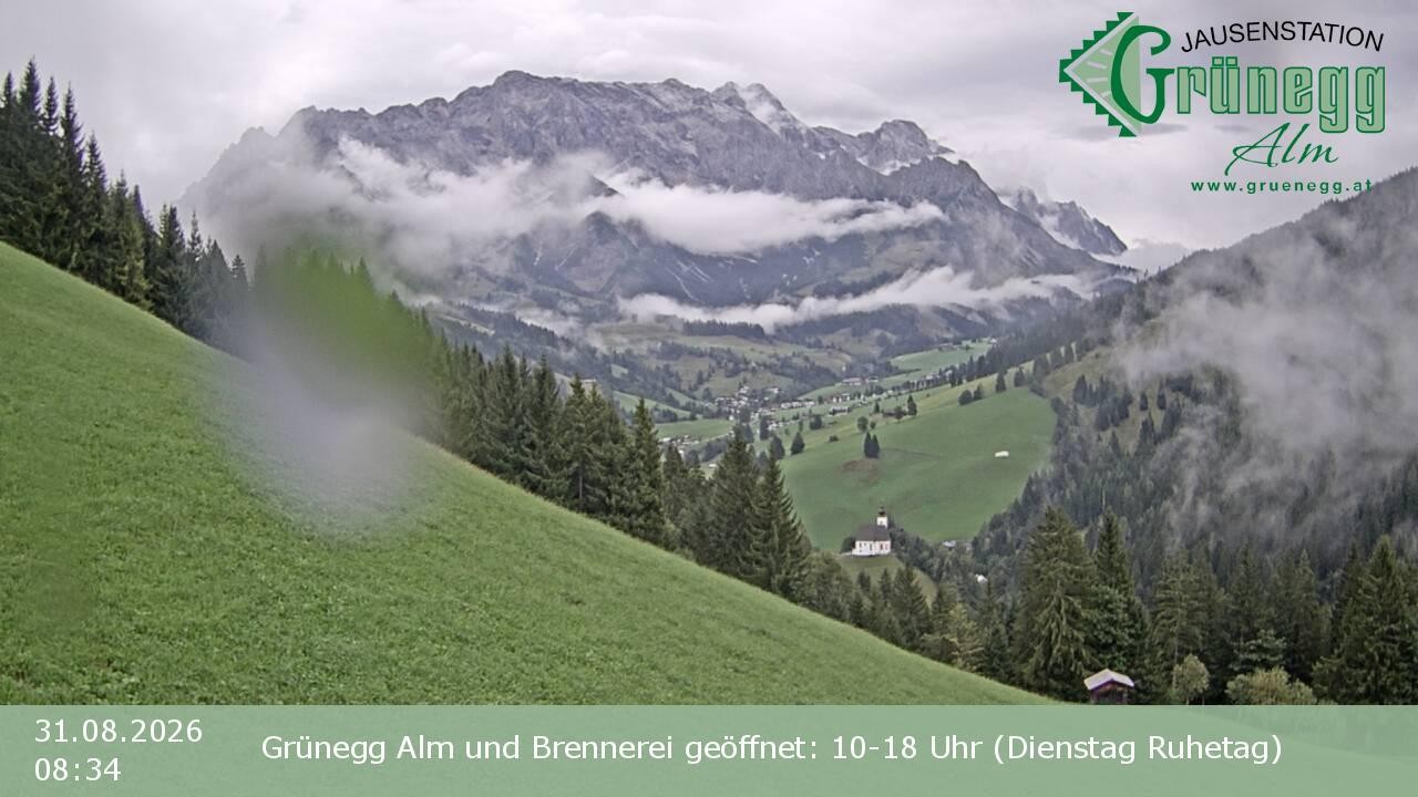 Archived image Webcam Dienten - View Grünegg Alm