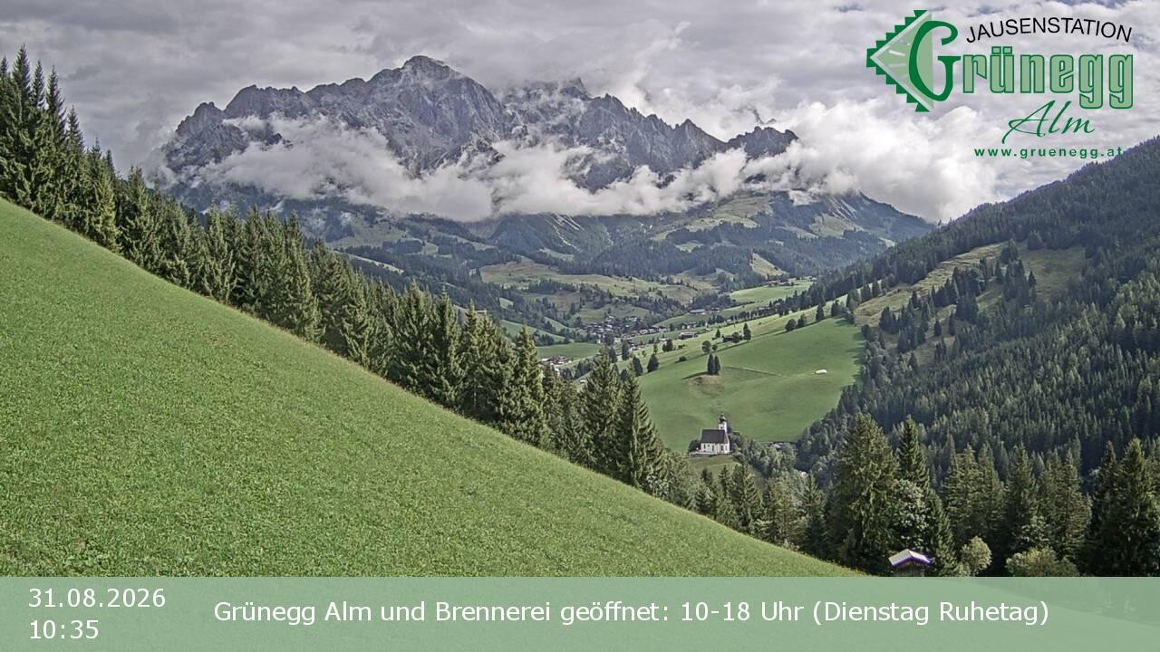 Archived image Webcam Dienten - View Grünegg Alm