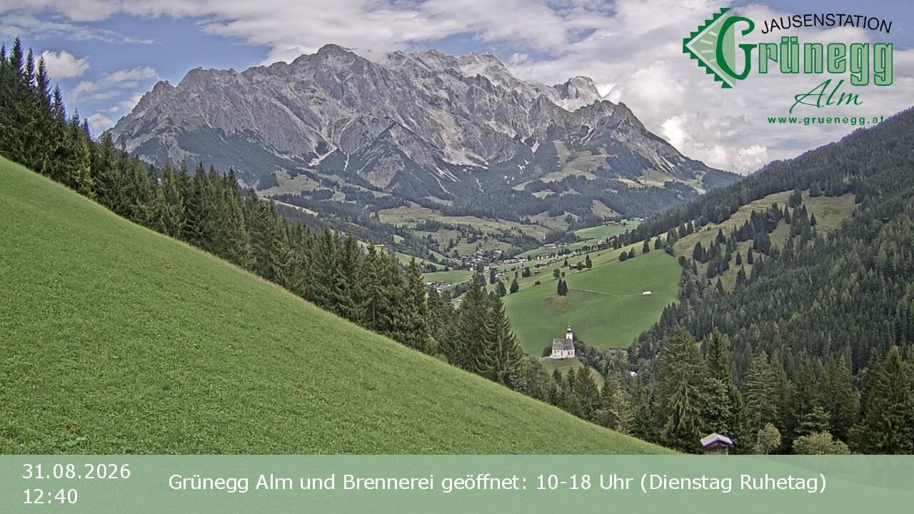 Archived image Webcam Dienten - View Grünegg Alm