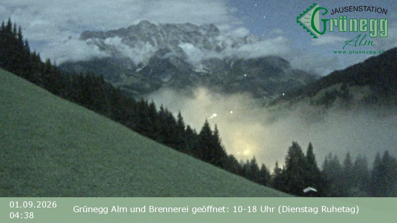 Archiv Foto Webcam Dienten: Ausblick Grünegg Alm