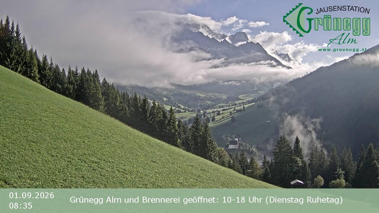 Archiv Foto Webcam Dienten: Ausblick Grünegg Alm