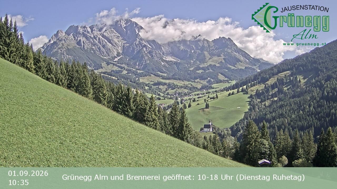 Archiv Foto Webcam Dienten: Ausblick Grünegg Alm