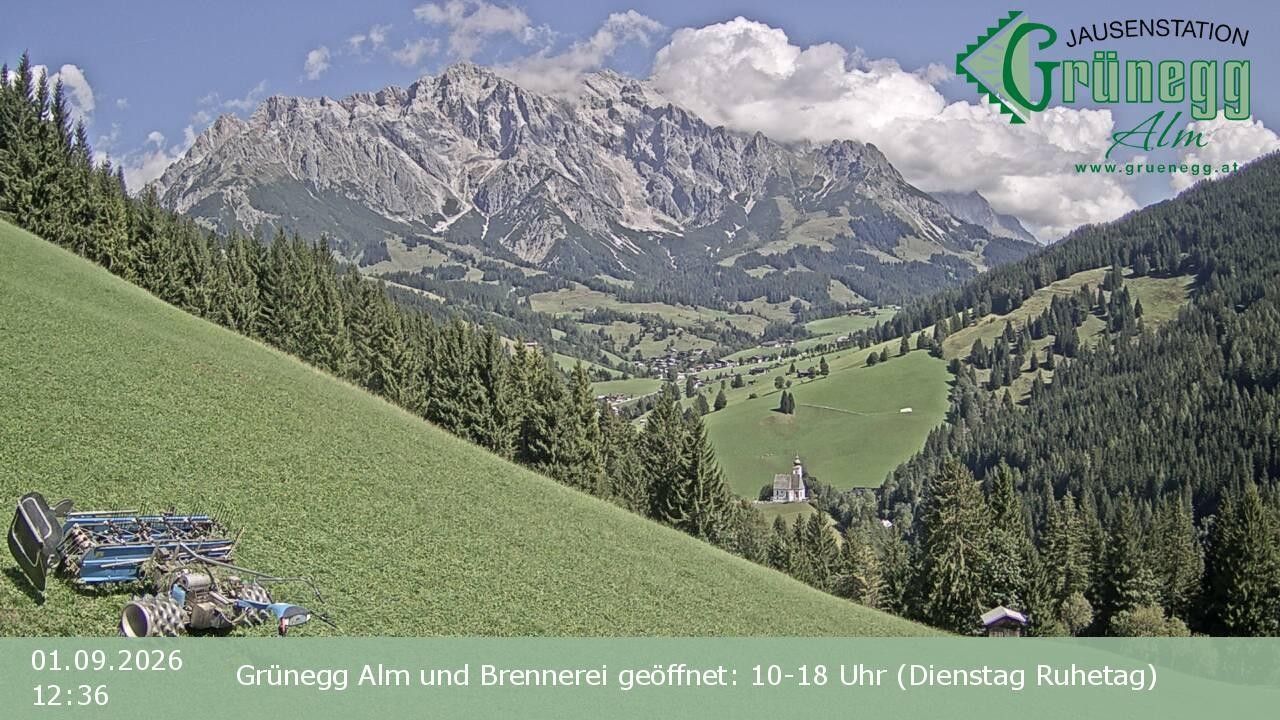 Archiv Foto Webcam Dienten: Ausblick Grünegg Alm