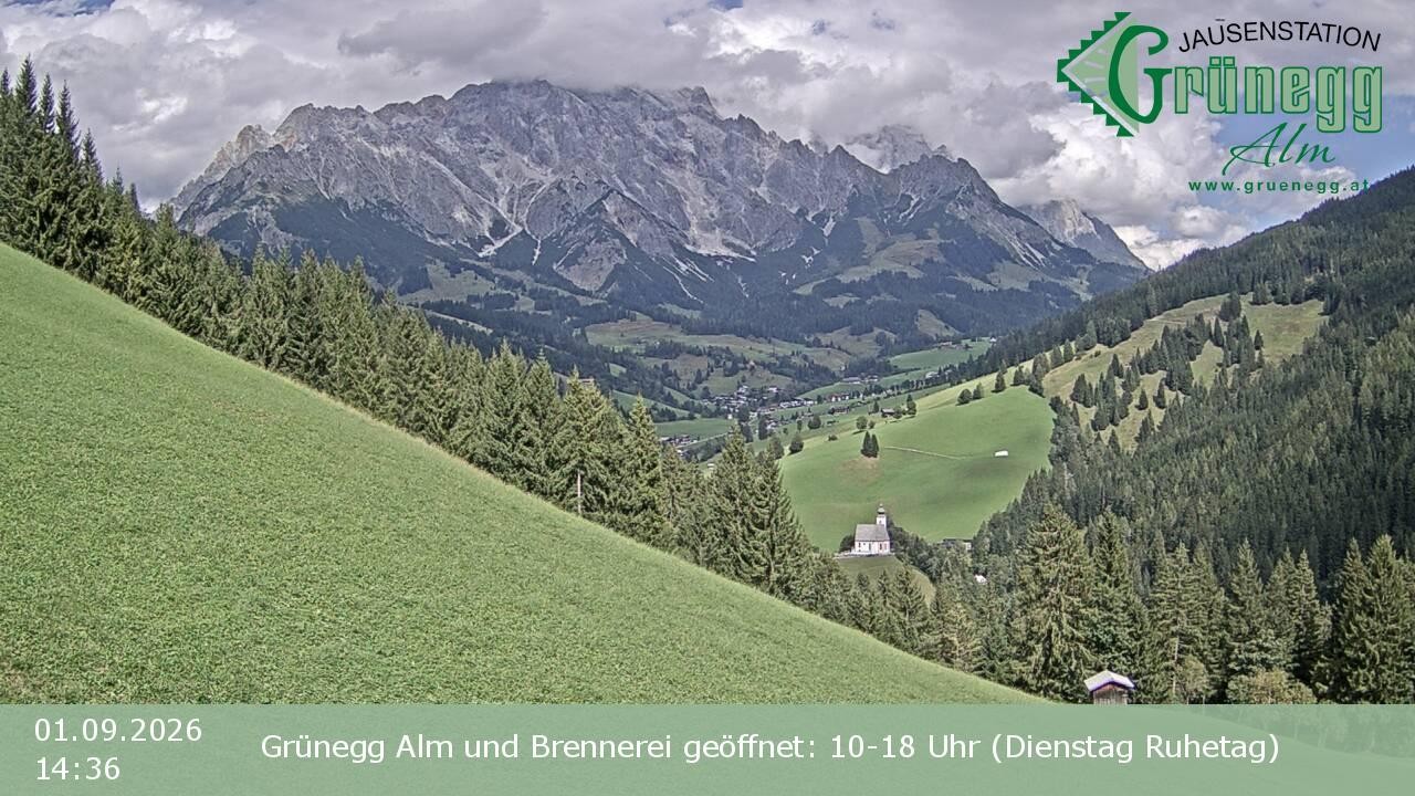 Archiv Foto Webcam Dienten: Ausblick Grünegg Alm