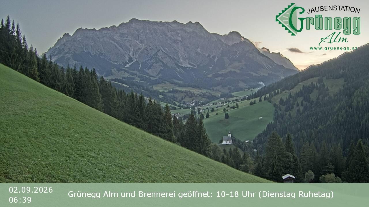Archiv Foto Webcam Dienten: Ausblick Grünegg Alm