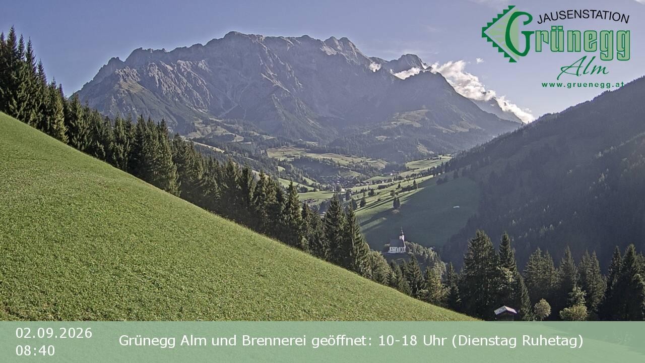 Archiv Foto Webcam Dienten: Ausblick Grünegg Alm