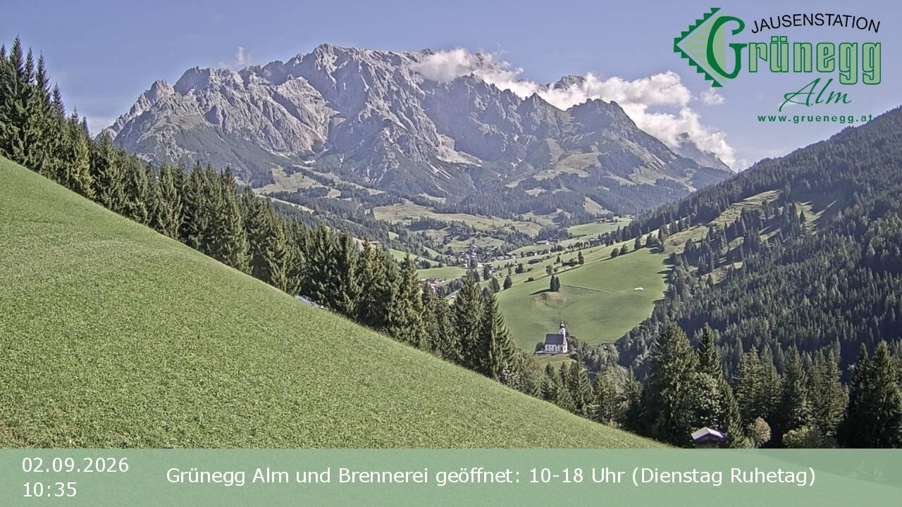 Archiv Foto Webcam Dienten: Ausblick Grünegg Alm