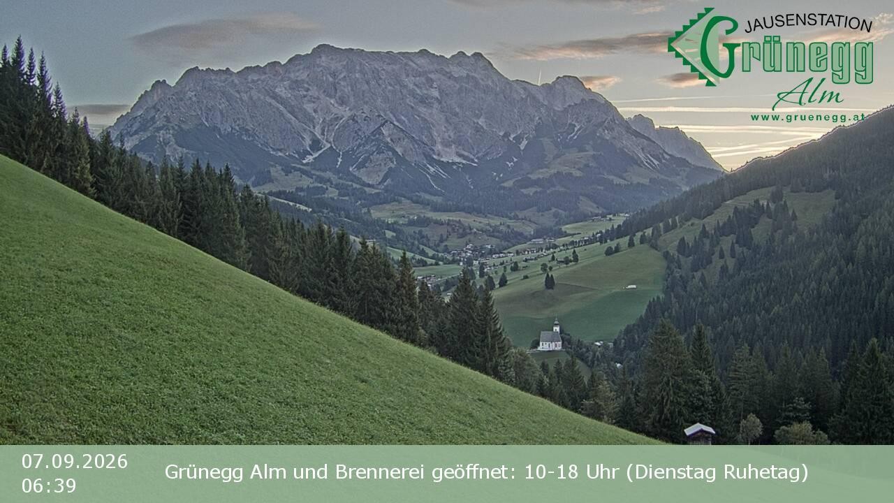 Archiv Foto Webcam Dienten: Ausblick Grünegg Alm