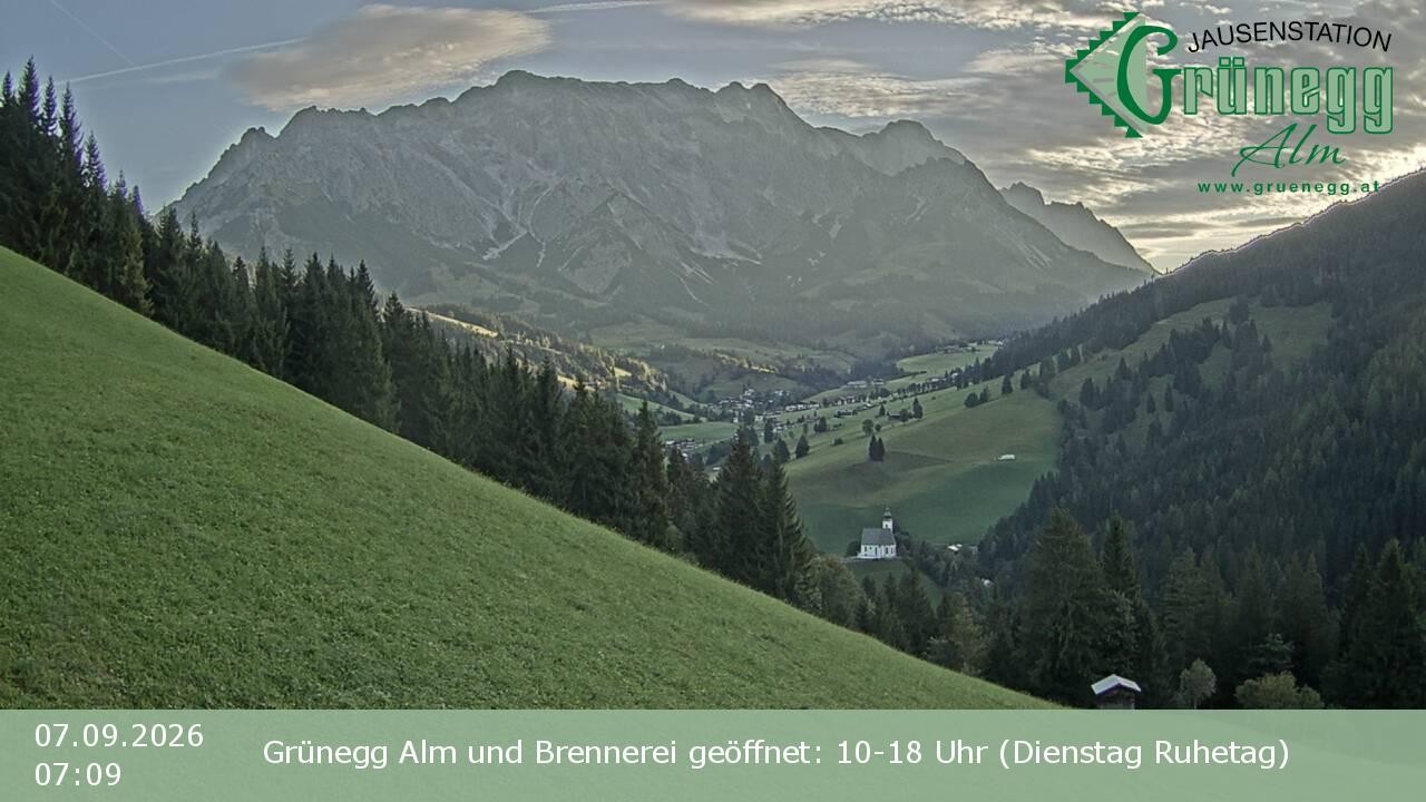 Archiv Foto Webcam Dienten: Ausblick Grünegg Alm