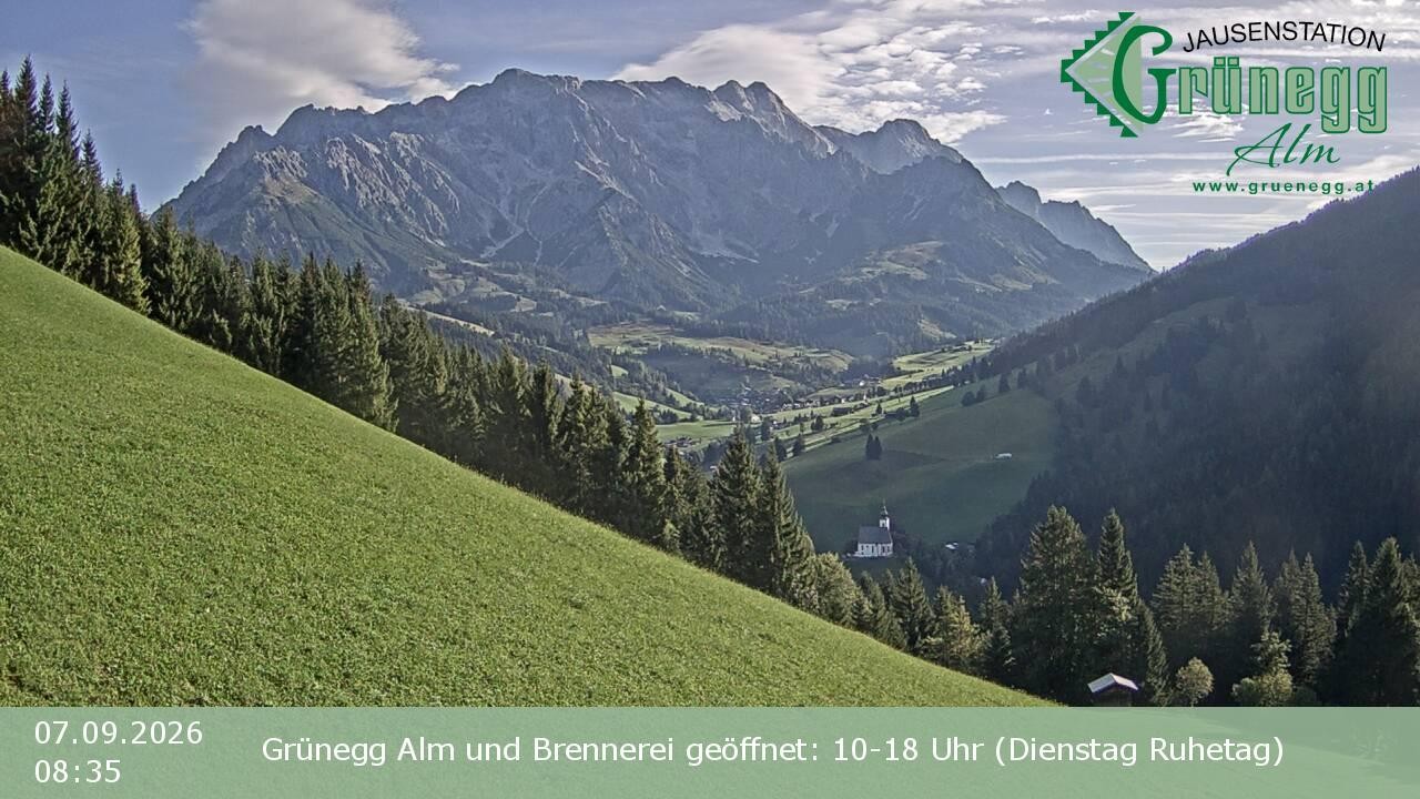 Archiv Foto Webcam Dienten: Ausblick Grünegg Alm