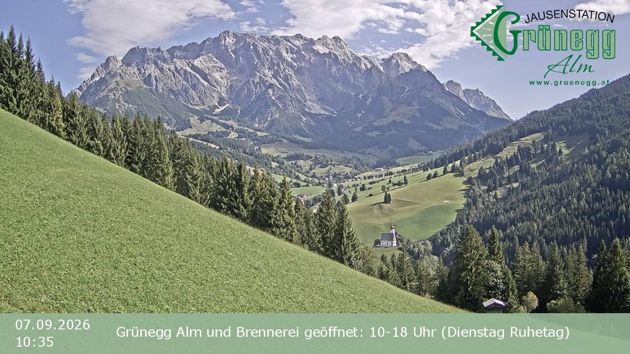 Archiv Foto Webcam Dienten: Ausblick Grünegg Alm