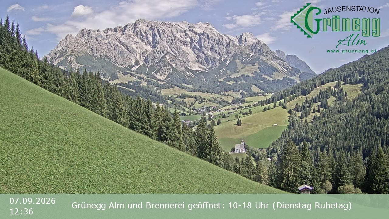 Archiv Foto Webcam Dienten: Ausblick Grünegg Alm