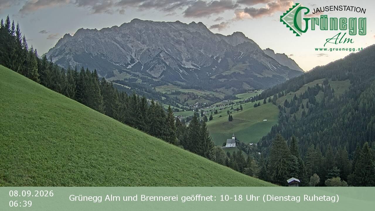 Archiv Foto Webcam Dienten: Ausblick Grünegg Alm