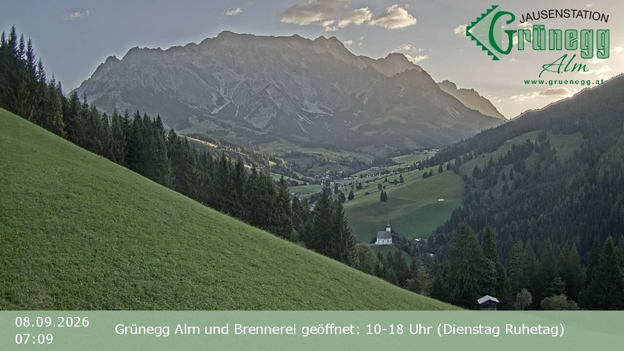 Archiv Foto Webcam Dienten: Ausblick Grünegg Alm