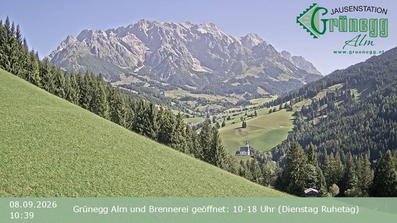 Archiv Foto Webcam Dienten: Ausblick Grünegg Alm