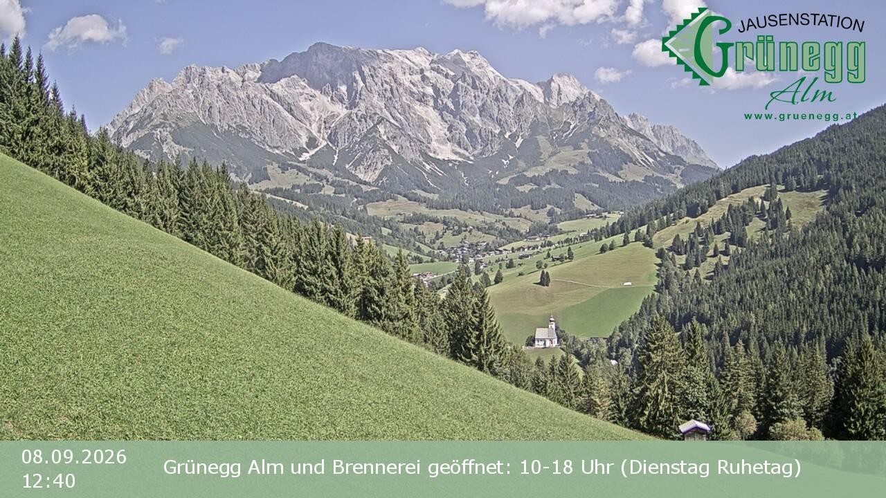 Archiv Foto Webcam Dienten: Ausblick Grünegg Alm