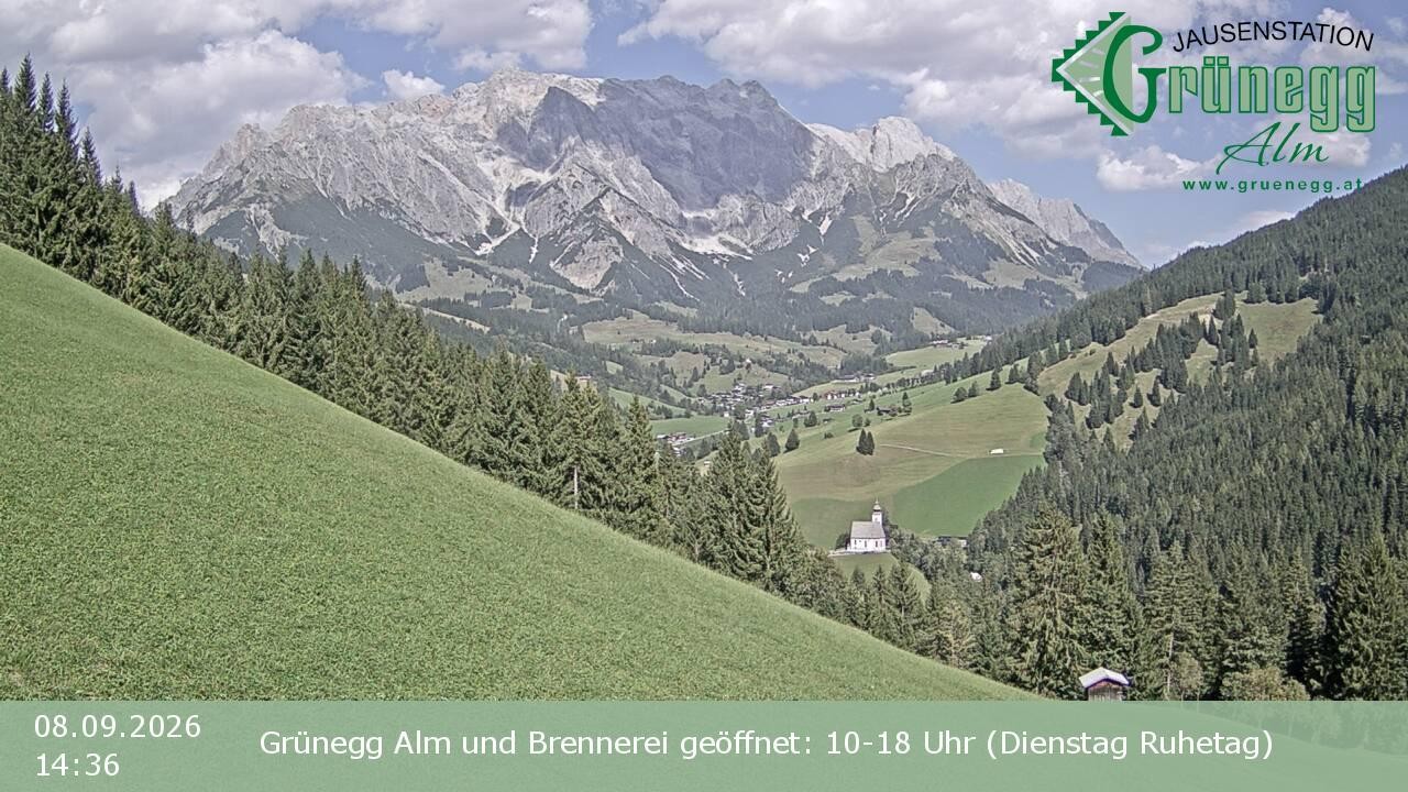 Archiv Foto Webcam Dienten: Ausblick Grünegg Alm