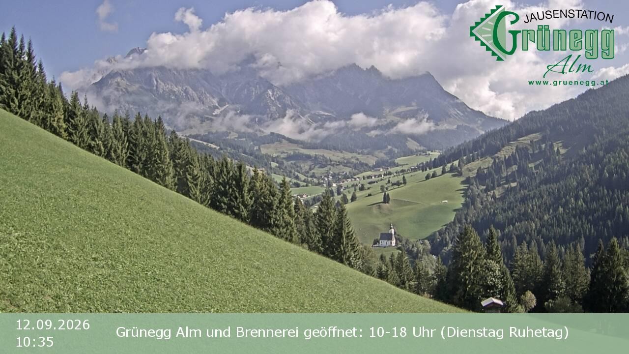 Archiv Foto Webcam Dienten: Ausblick Grünegg Alm