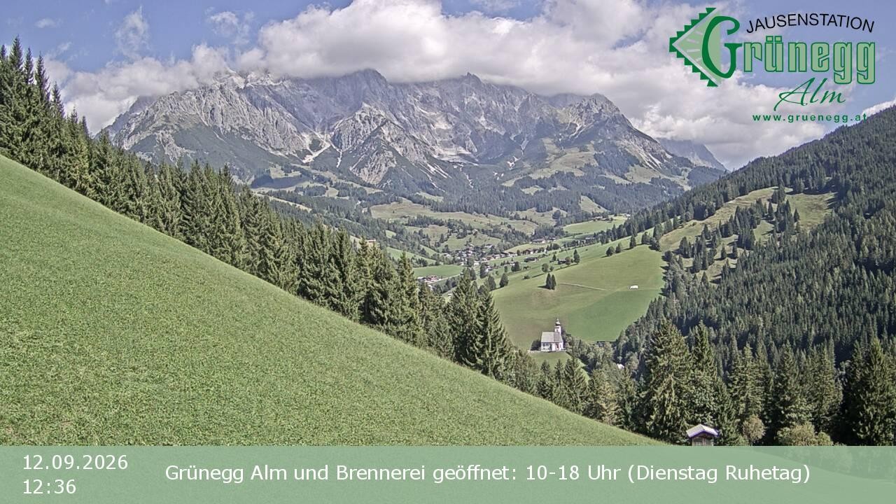 Archiv Foto Webcam Dienten: Ausblick Grünegg Alm