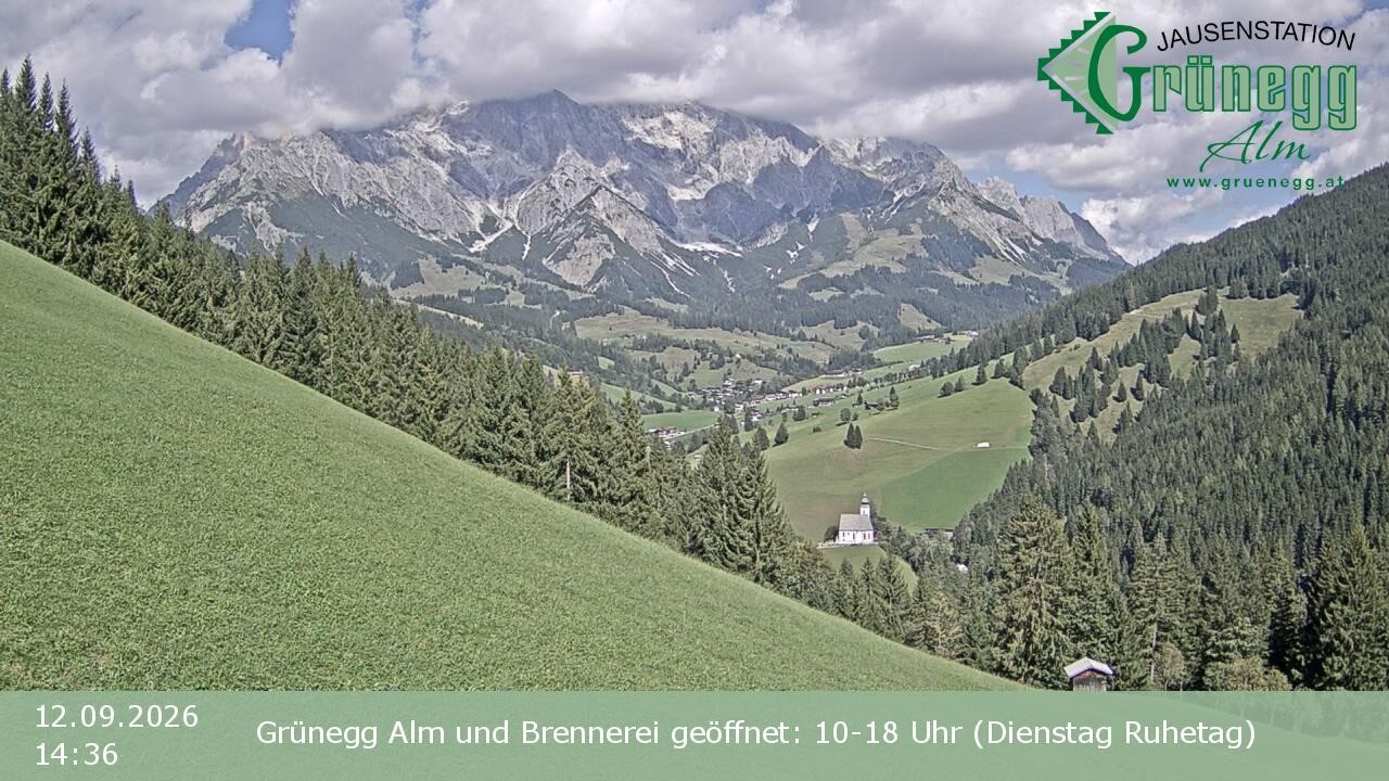 Archiv Foto Webcam Dienten: Ausblick Grünegg Alm