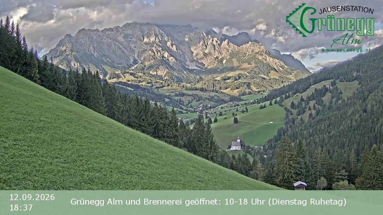 Archiv Foto Webcam Dienten: Ausblick Grünegg Alm