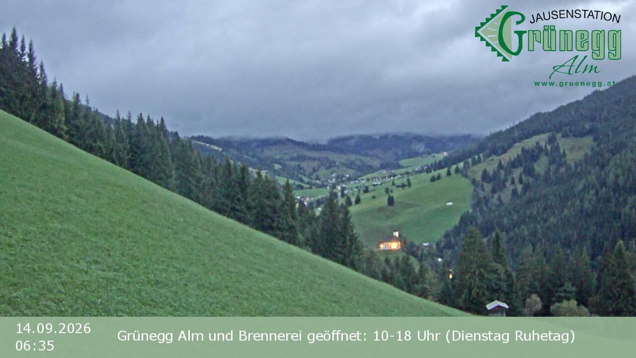 Archiv Foto Webcam Dienten: Ausblick Grünegg Alm