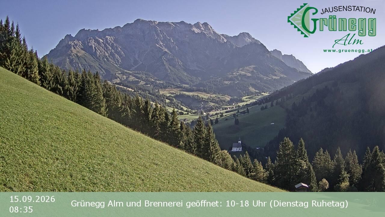 Archiv Foto Webcam Dienten: Ausblick Grünegg Alm
