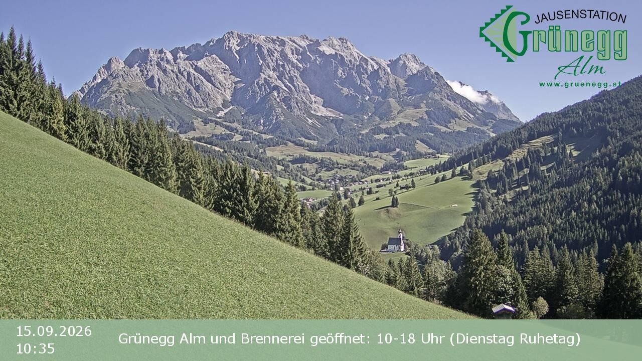 Archiv Foto Webcam Dienten: Ausblick Grünegg Alm