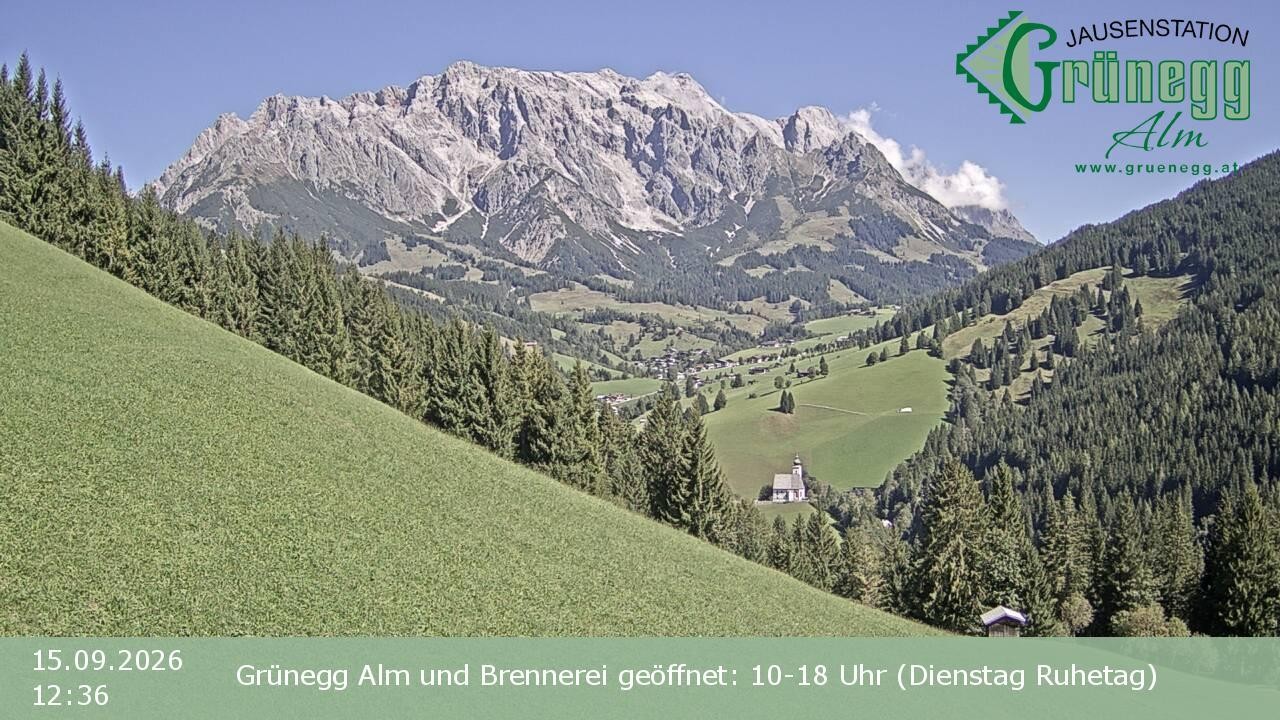 Archiv Foto Webcam Dienten: Ausblick Grünegg Alm