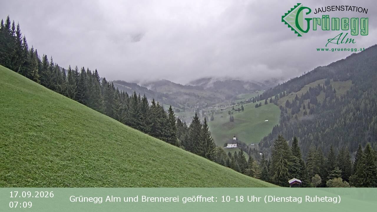 Archiv Foto Webcam Dienten: Ausblick Grünegg Alm