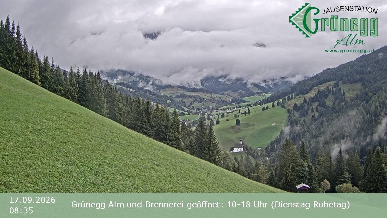 Archiv Foto Webcam Dienten: Ausblick Grünegg Alm