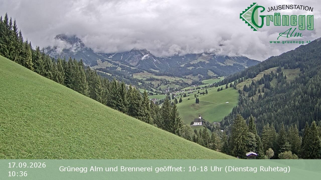 Archiv Foto Webcam Dienten: Ausblick Grünegg Alm