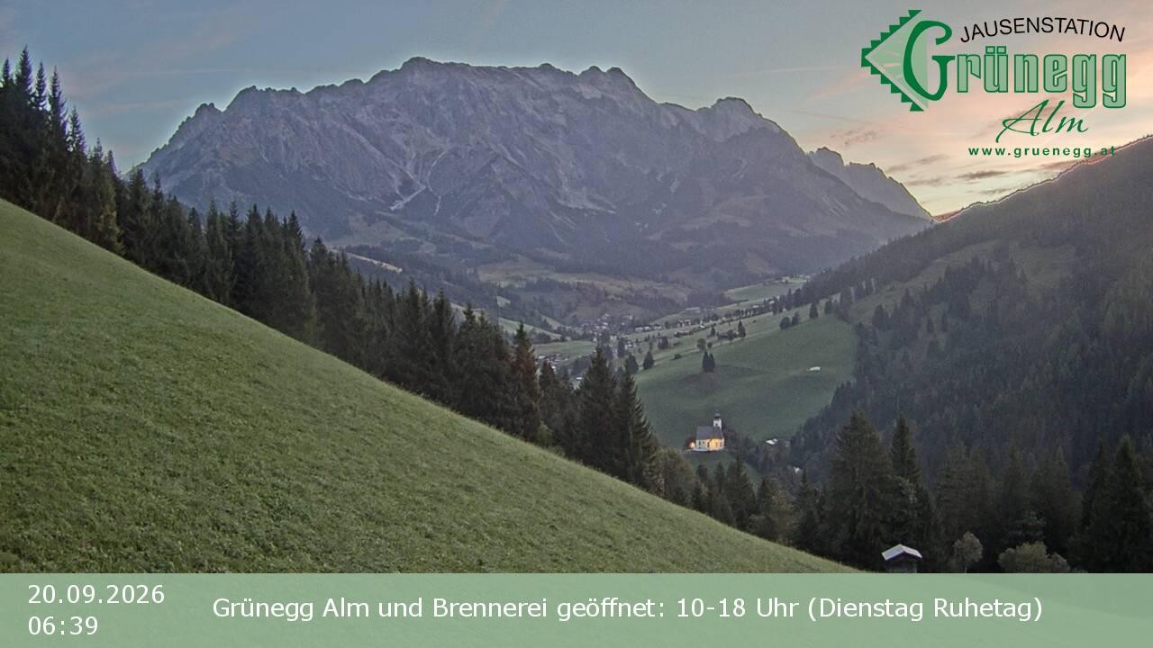 Archived image Webcam Dienten - View Grünegg Alm