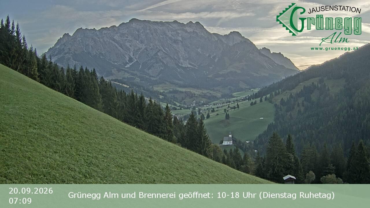 Archived image Webcam Dienten - View Grünegg Alm