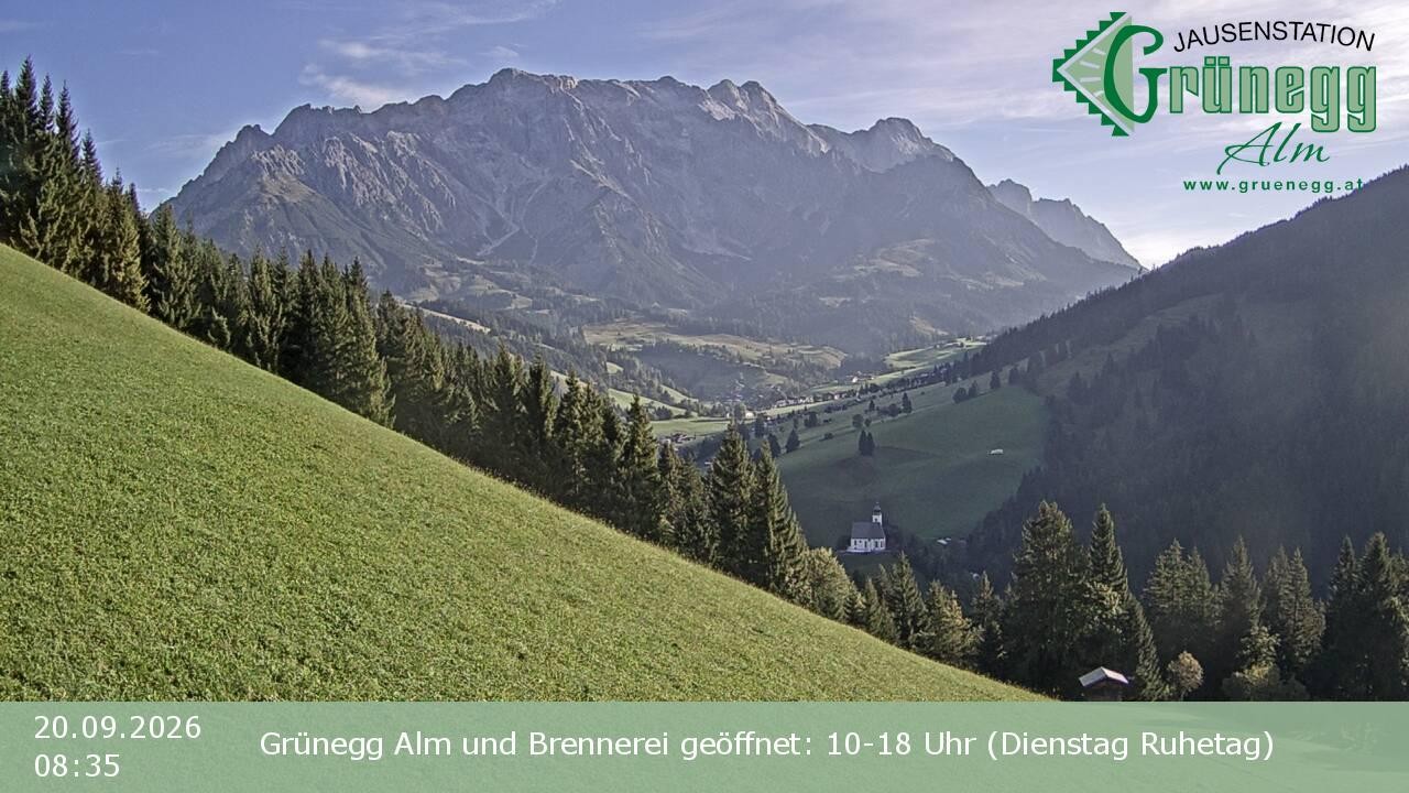 Archived image Webcam Dienten - View Grünegg Alm
